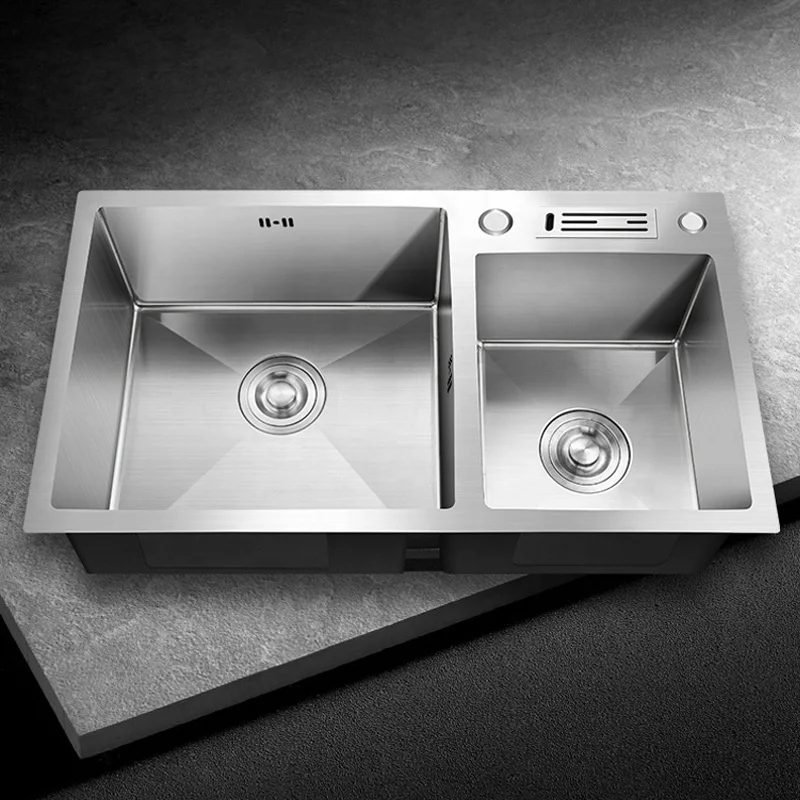 304 Stainless Steel Kitchen Sinks wholesale luxury double Bowel handmade kitchen sink modern undermount sus304 kitchen water sin