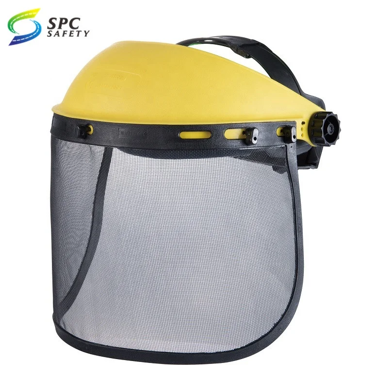 Head Protective Black Wire Mesh Screen Forestry Woodworker Replacement Plastic Headgear Visor Shield for Chainsaw Helmet