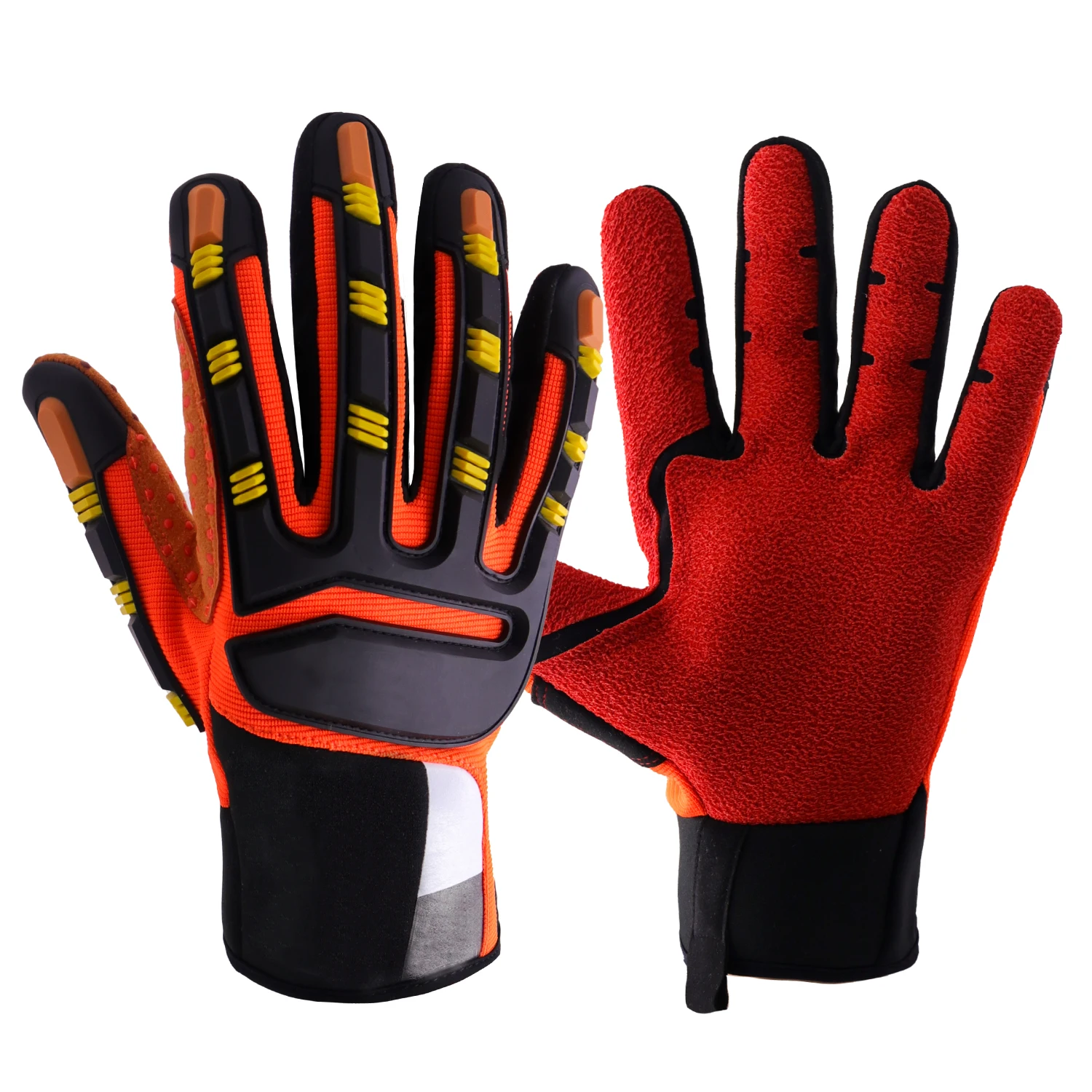 Handlandy cheap TPR protector anti-impact machine construction resistant oil and gas industrial safety working gloves