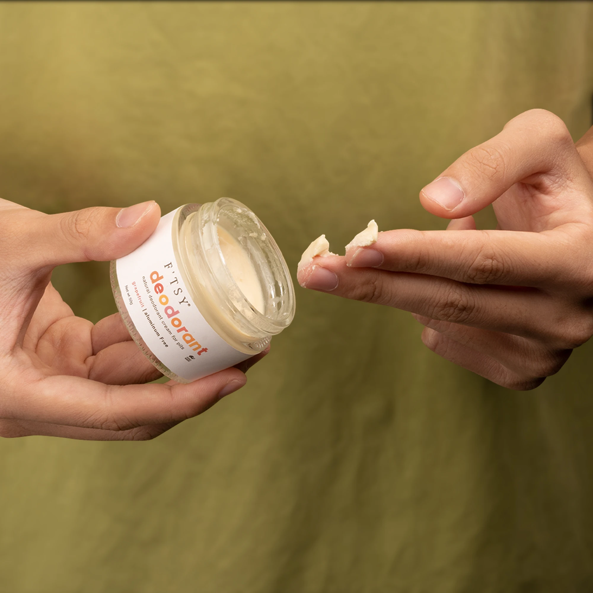 Creamy Deodorant Cream Arms100% Handmade Cosmetics Aluminum Free Grapefruit Natural Deodorant Cream For Pits