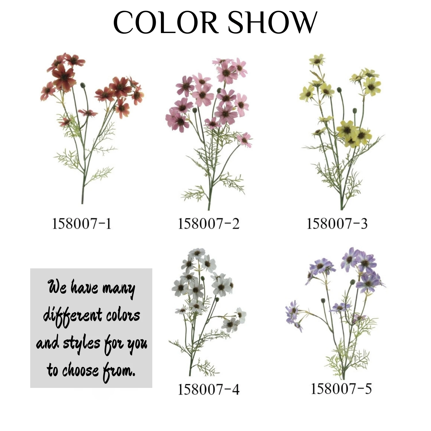 Office Home Decoration Artificial Flowers Colorful Cosmos Daisy Spray Home Decoration Plant Wall Artificial Flower