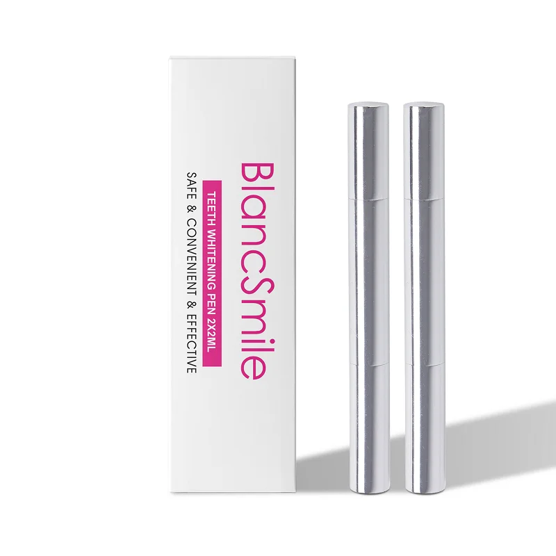 OEM Peroxide / Peroxide Free/ PAP Teeth Whitening Gel Pen 2ml x 2  Plastic case Tooth Gel Whitener