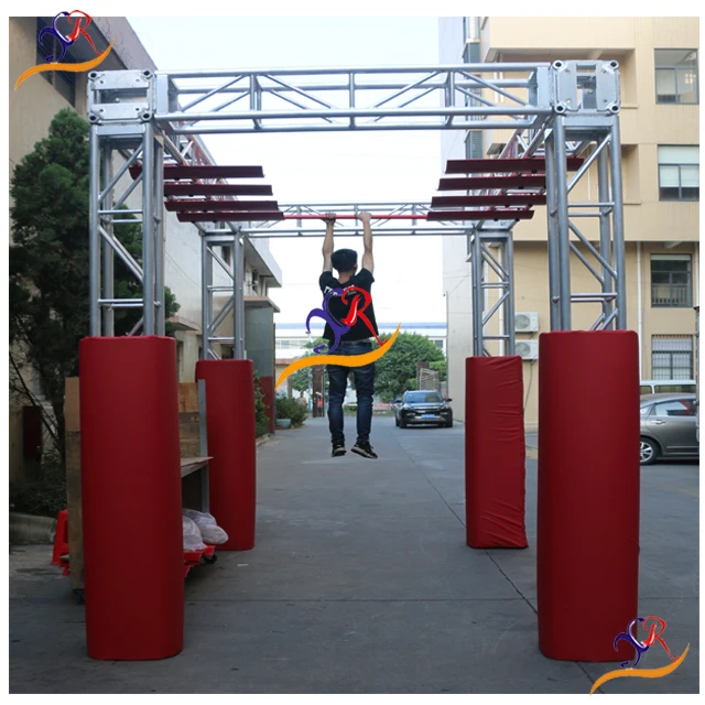 Ninja warrior obstacle course aluminum truss padding rigging climbing  pad foam truss