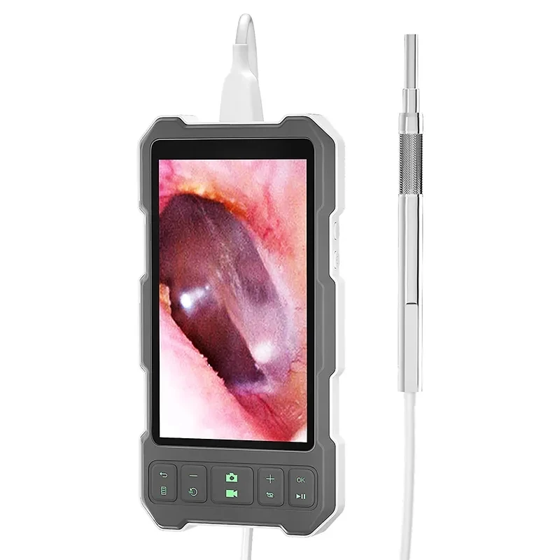 1080P digital visual ear pick 4.5inch screen Earwax Removal Tool 3.9mm waterproof otoscope T21 ear wax camera to ENT examination