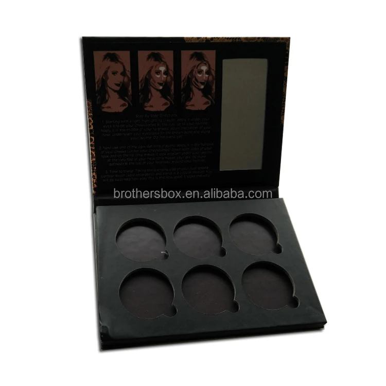 Custom Designs Cosmetic Box Texure Paper Magnetic Cardboard Packaging Empty Makeup Box Eyeshadow Palette Box