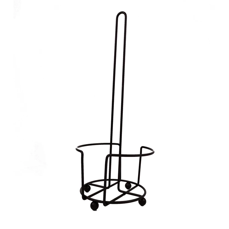 Modern Black Bathroom Toilet Tissue Free Standing Shelf Luxury Table Storage Organiser Kitchen Roll Paper Towel Holder