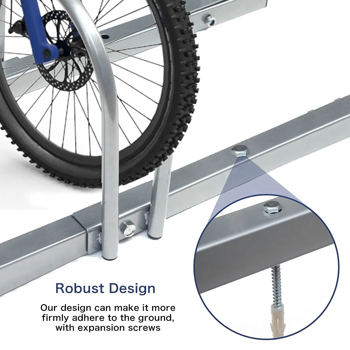 Wholesale Custom bicycle parking rack 2-6 Slots Galvanized Steel Front Storage Indoor  Bicycle Rack