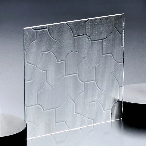 3mm-10mm Clear Figured Patterned Glass with Karatachi, Mitlite/Flord/Moru/ Nashiji/Dark Nashiji Optional