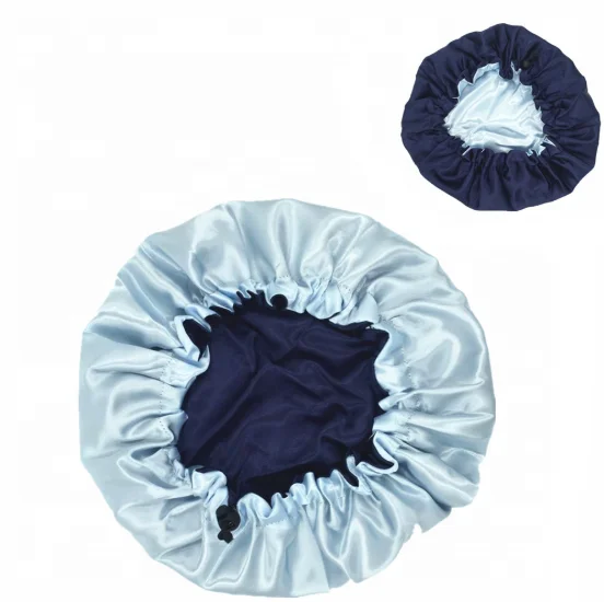 Большая регулируемая эластичная Атласная шапочка для сна для вьющихся натуральных длинных волос