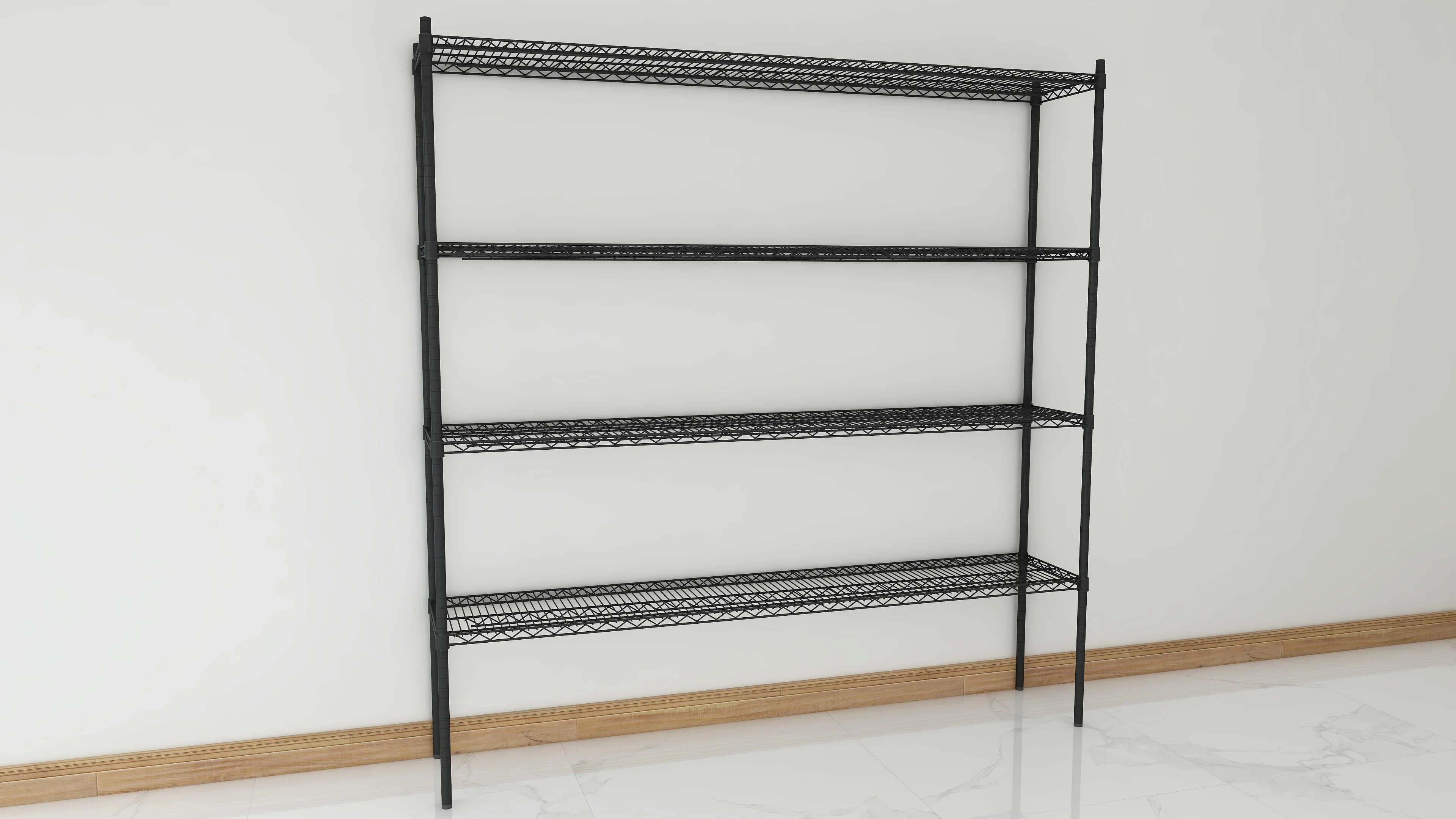 kitchen shelving 4 tier  chrome shelving pole  wire shelving unit metal rack shelf