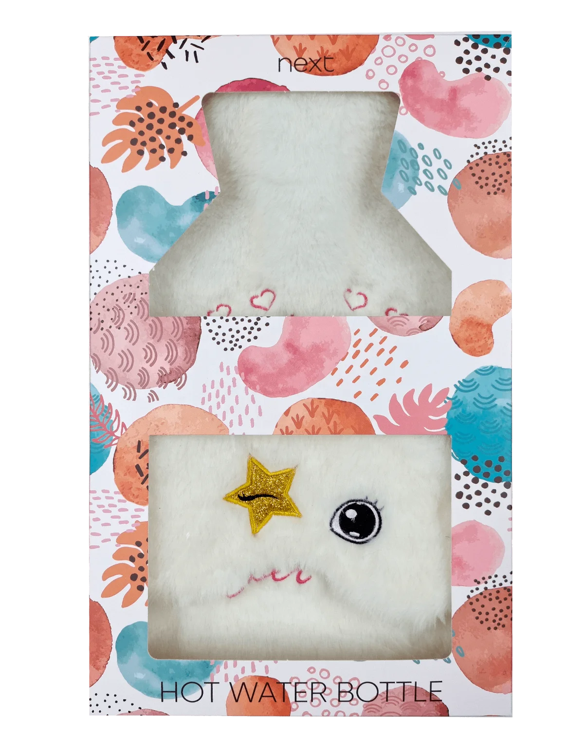 Gift Set Unicorn Sleep Eye Mask and Faux Fur Cover Rubber Hot Water Bottle