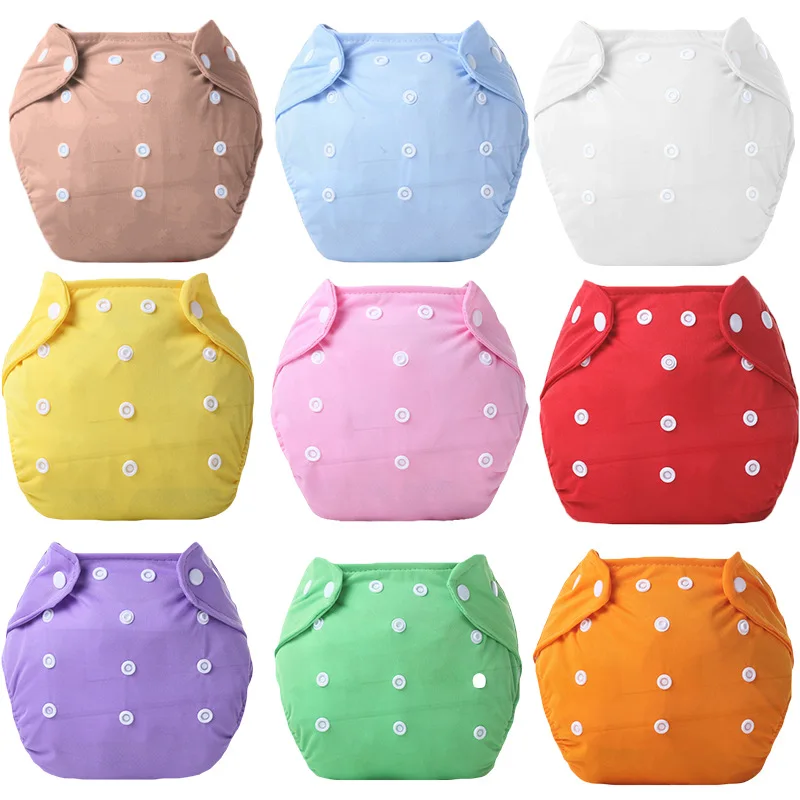 One Size Adjustable Washable Pocket Nappy Covers Reusable Cloth Diapers for Baby