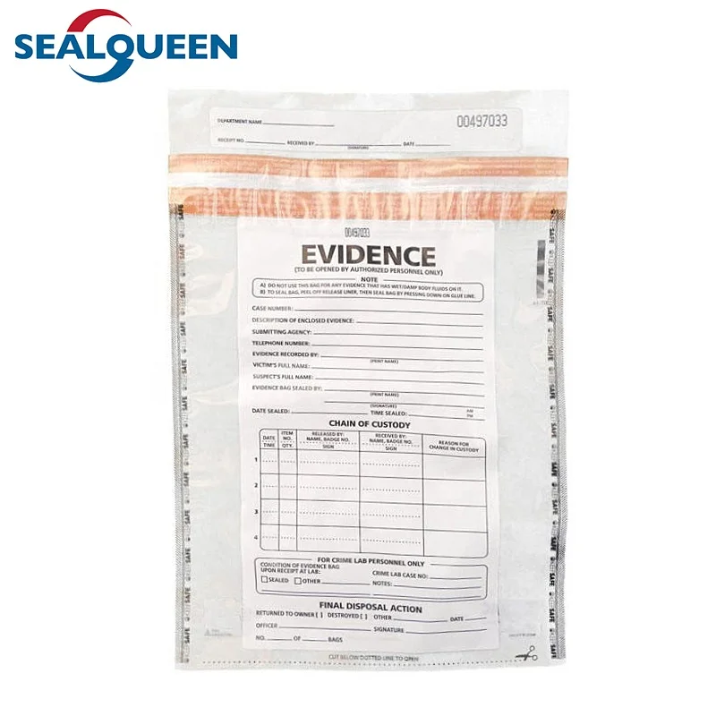 Customized Design Plastic Courier Packing Tamper Evident Bank Deposit Money Security Bag