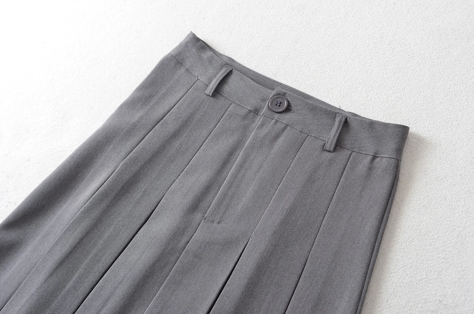 3 colorway zipper fly solid color hot sale casual fashion long pleated skirt for women