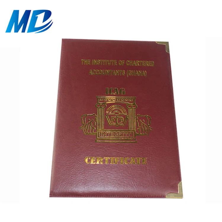  Reasonable Price Custom Leather Certificate Folder Graduation PU