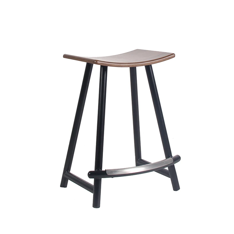 New Design Commercial Plywood Solid Wood Timber Barstool Restaurant Industrial Culb Wooden Seat Bar Stool