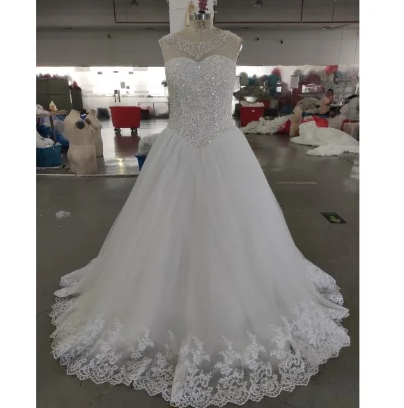 Halt Neck Beaded Corset A Line White/Ivory Wedding Dresses Custom Made Floor Length Bridal Gowns