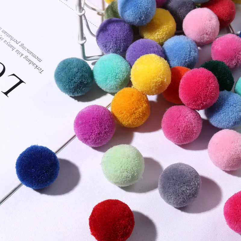 Mrq-18 Multi Color 3cm DIY Craft Making Assorted Pom Poms Hanging Hat Garment decorations