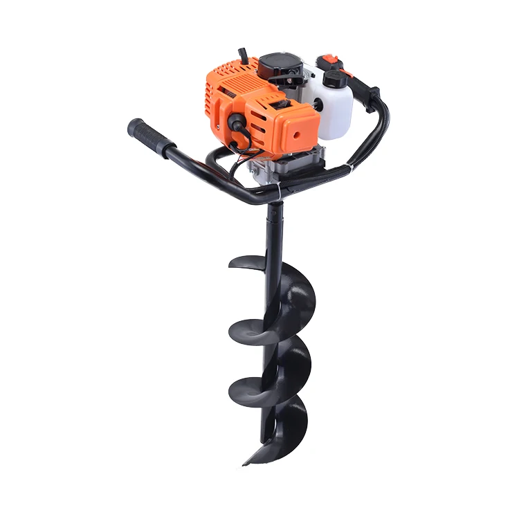 Gasoline Pile Driver Tripod Pole Drilling Rig Earth Auger Screw Piles Machine with drills 100mm/150mm/200mm/300mm home use