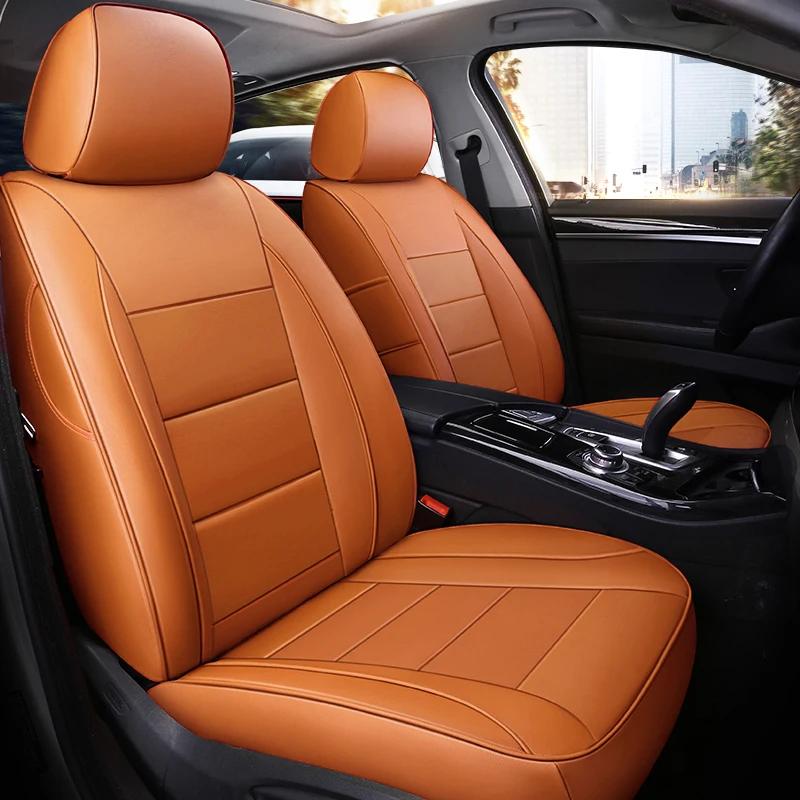 Luxury DK coffee leather industrial car seat cover for john deere truck kia picanto kia sportage mack truck mazda 6
