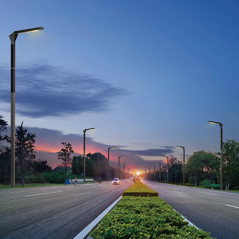 Cutting Design Energy Saving Outdoor Landscape Solar Led Street Light Solar Battery Powered Pole Lamp