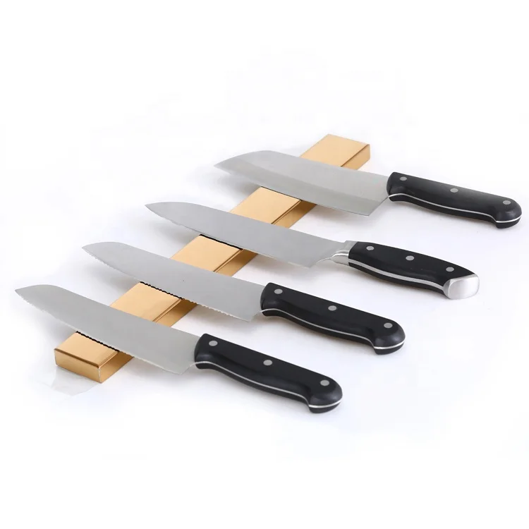 2019 New Gold 16 inch Stainless Steel Magnetic Knife Holder for Knives Kitchen
