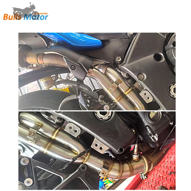 For YAMAHA R1 Exhaust Catalyst Remove Decat Pipe Motorcycle Exhaust System 2009 2010 2011 2012 2013 2014