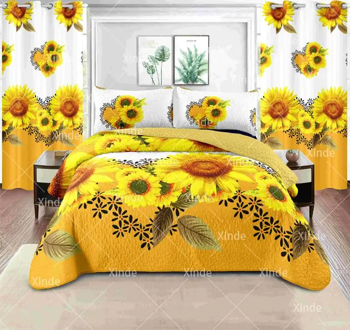 factory direct 3pc 6pc 8pc bedspread quilted wholesale bed sheet bedding sets for bed printed  3d bed cover set for wholesales