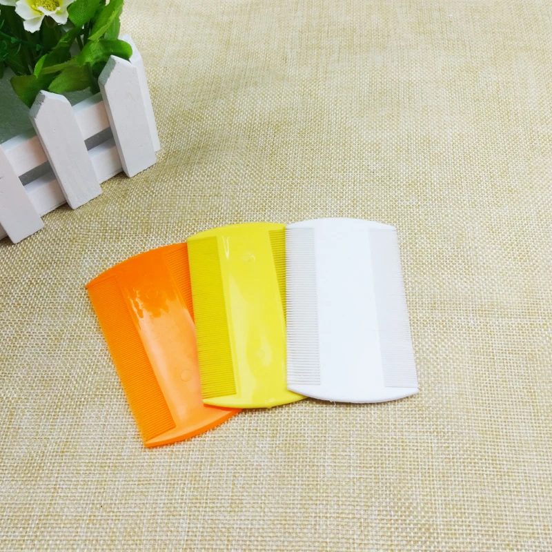 Customized Ultra-Dense Double Sided Plastic Kids Flea Cleaning Comb Anti Grate Fine Tooth Grooming Lice Removal For Cats Dogs