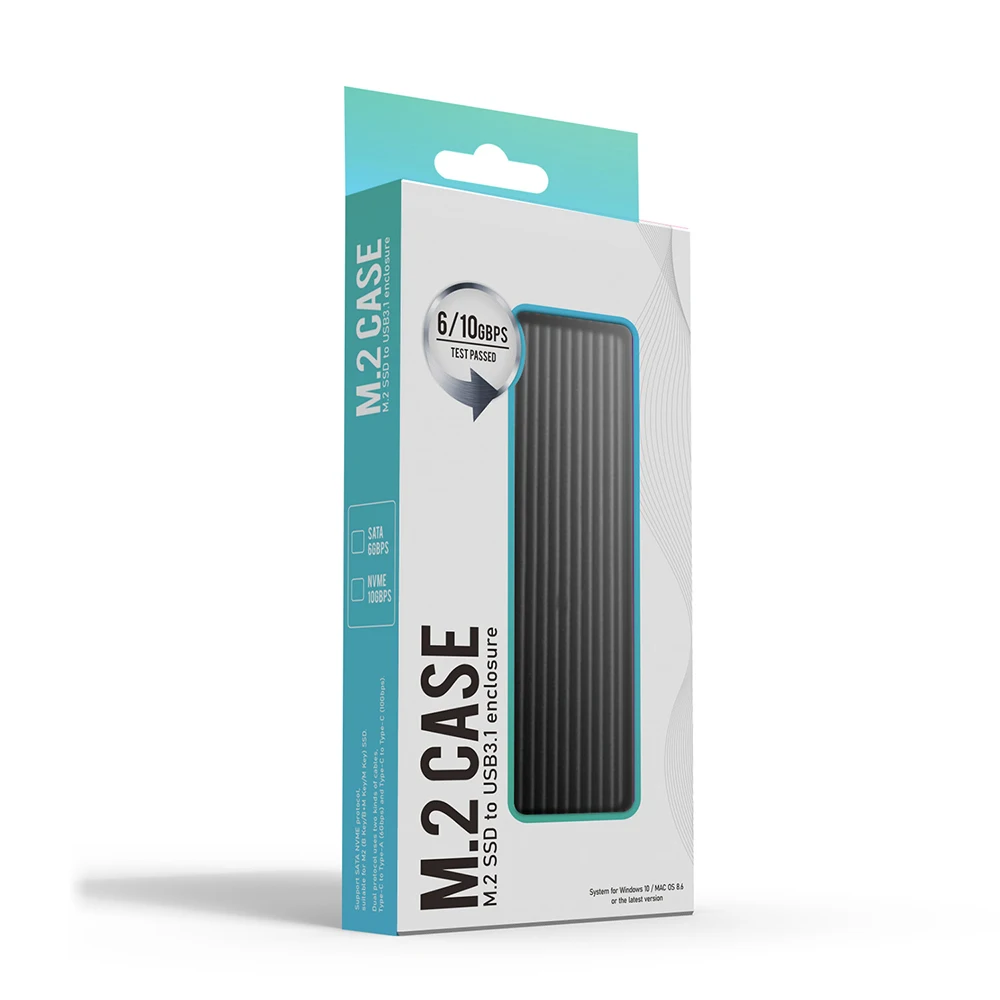 M.2 ngff nvme 2 в 1 корпус металлический b m ключ m.2 ssd на 5 sata Корпус pcie usb