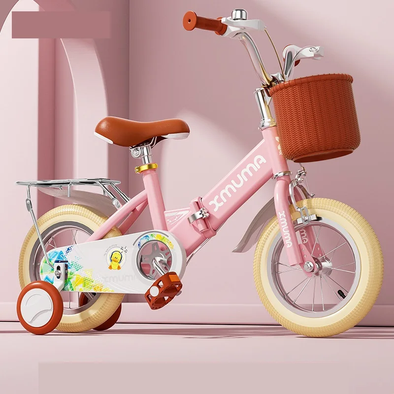 Custom Vintage Folding Kids Bikes Pedal Strollers For Boys And Girls 2-9 Years Old