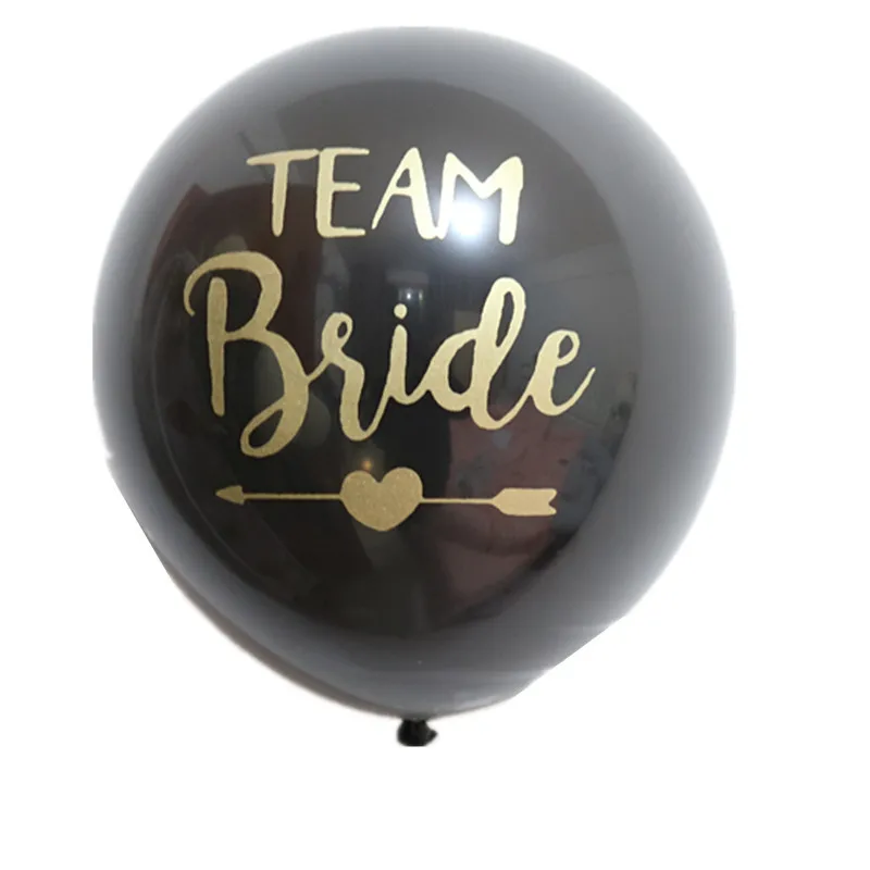 
New design 10inches in stock 2G 10pcs set team bride printed Bachelor party decoration latex balloon 