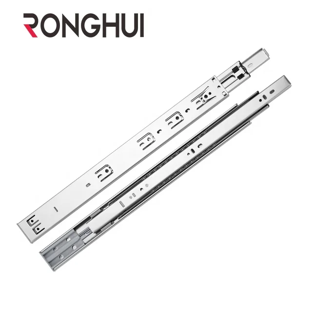Мебельная фурнитура, Складывающийся в 3 сложения, мягкий закрывающий полноразмерный удлинитель, двойной антикоррозийный выдвижной ящик 46 мм