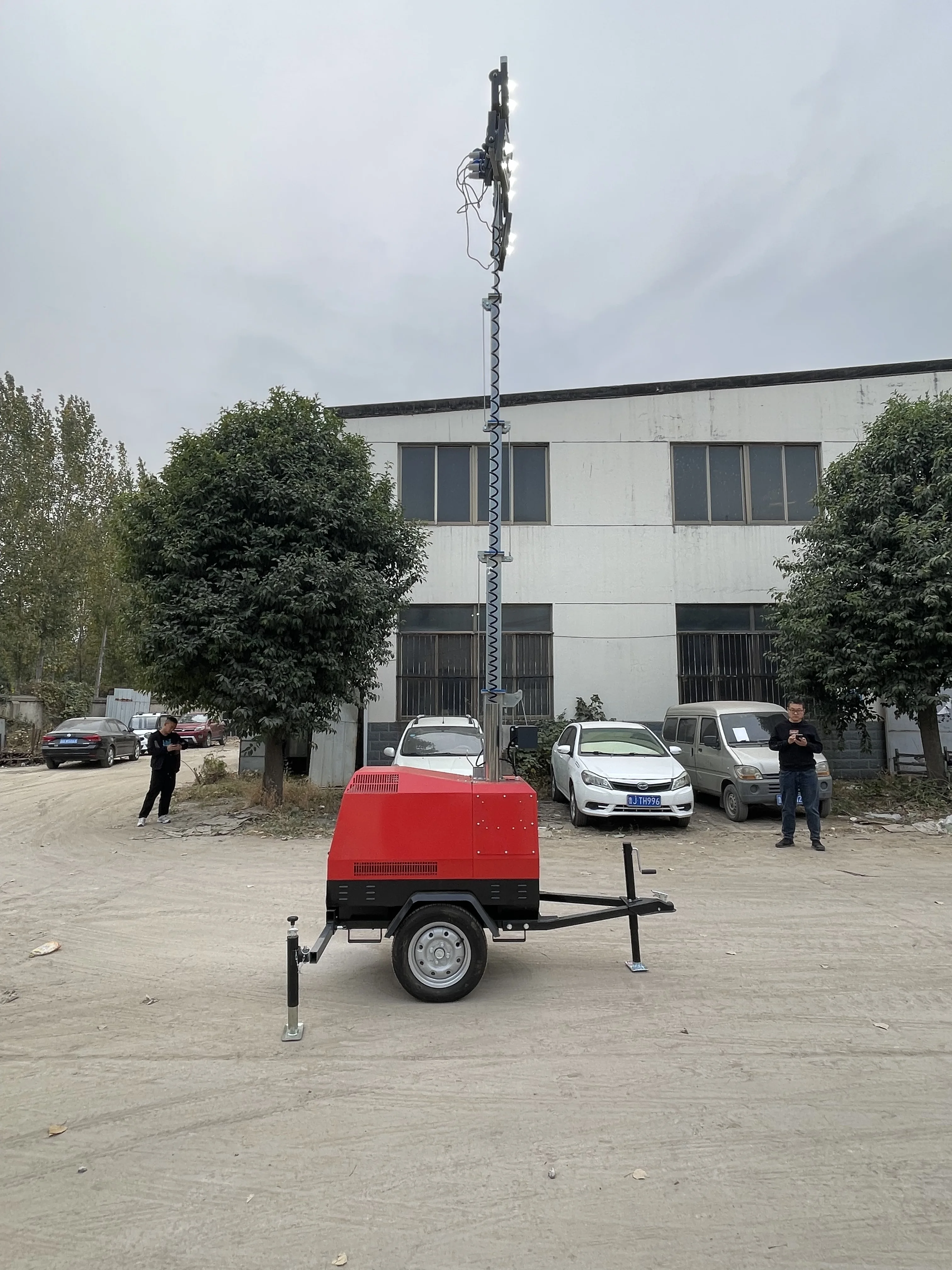 4VA4000 lighting tower storike 7m trailer hand-lifting mobile lighting tower