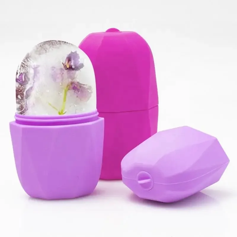 Silicone Mold Custom Logo Massage Ice Face Roller Silicone Facial Cube For Face Neck Skin Care Reusable Ice Mold