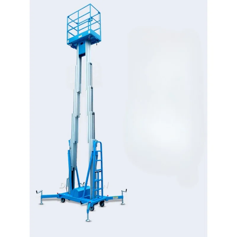 Mobile electric hydraulic elevator aluminum alloy aerial work lifting platform