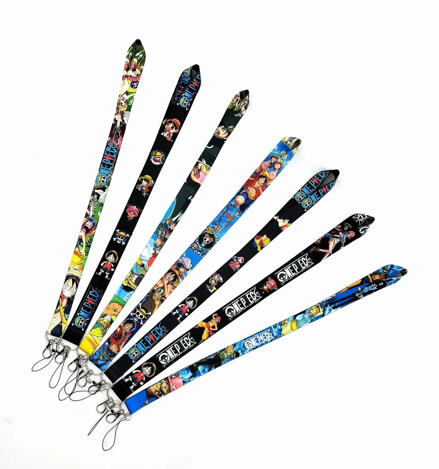 Wholesale Sublimation Printed Custom Lanyards,Student Promotional Cheap Lanyard,One Piece Cartoon Polyester Anime Lanyard