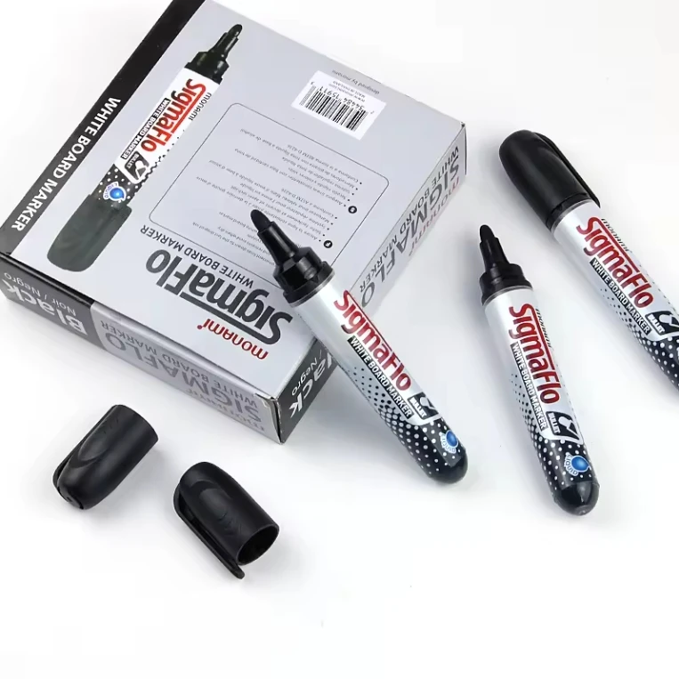 Round tip smooth liquid white board pen large capacity dry erase markers refillable whiteboard marker for office school