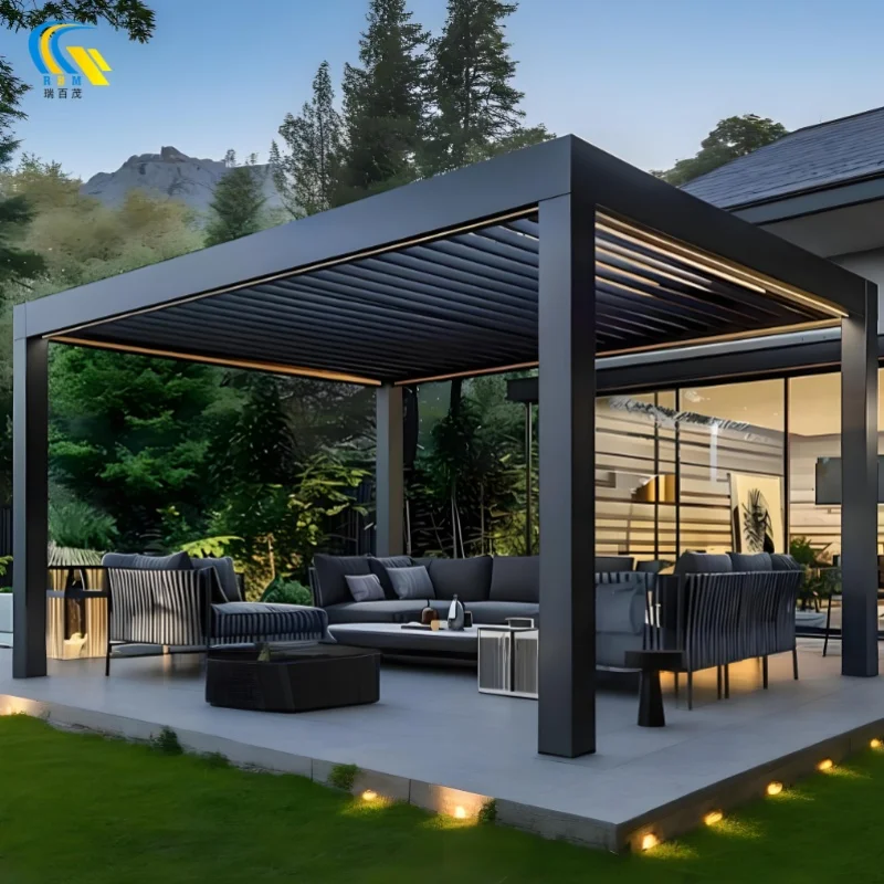 175 type aluminum alloy outdoor pavilion waterproof sunshade canopy, suitable for family gatherings