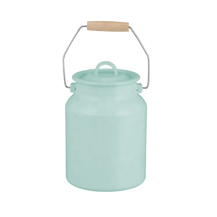 Zhili 518D Enamel Milk Pail White Enamel Bucket Enamel Milk Bucket