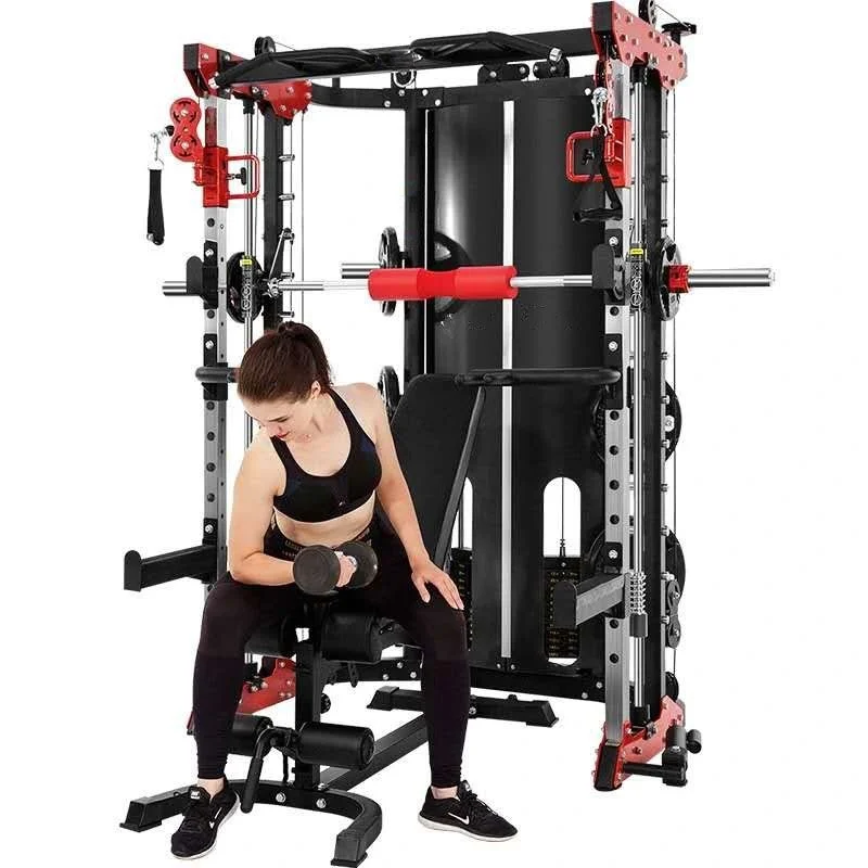 Factory Direct Wholesale Universal Squat Rack with Weightlifting Deadlift Platform Commercial Gym Cage Multi Power Rack