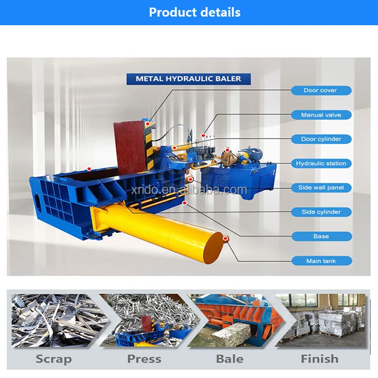 waste metal scrap metal compactor baler balling press machine scrap metal balers for sale