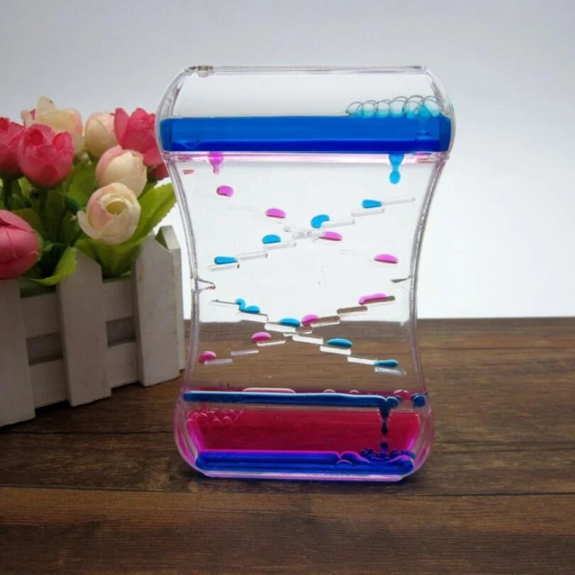 Handmade Creative Slide Oil Drop Oil Hourglass Kids Toy  Liquid Motion Spiral Liquid Timer Home Decoration