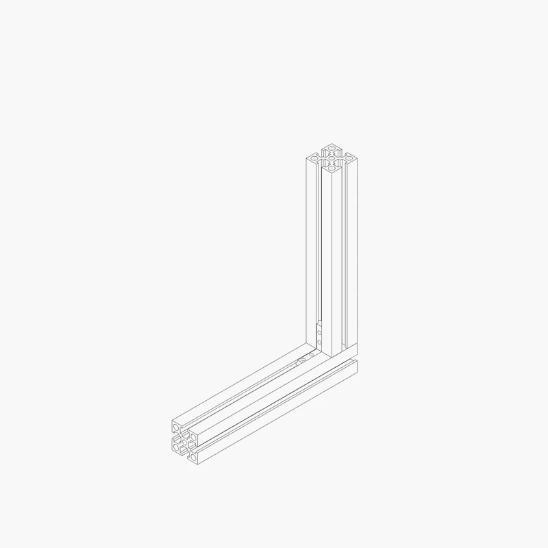 Chinese Manufacturer  2012 40mm 40x40mm 40b-8 90 Degree  Inside  Hidden Corner Connector Zinc Plated for Aluminum Profile 30 40