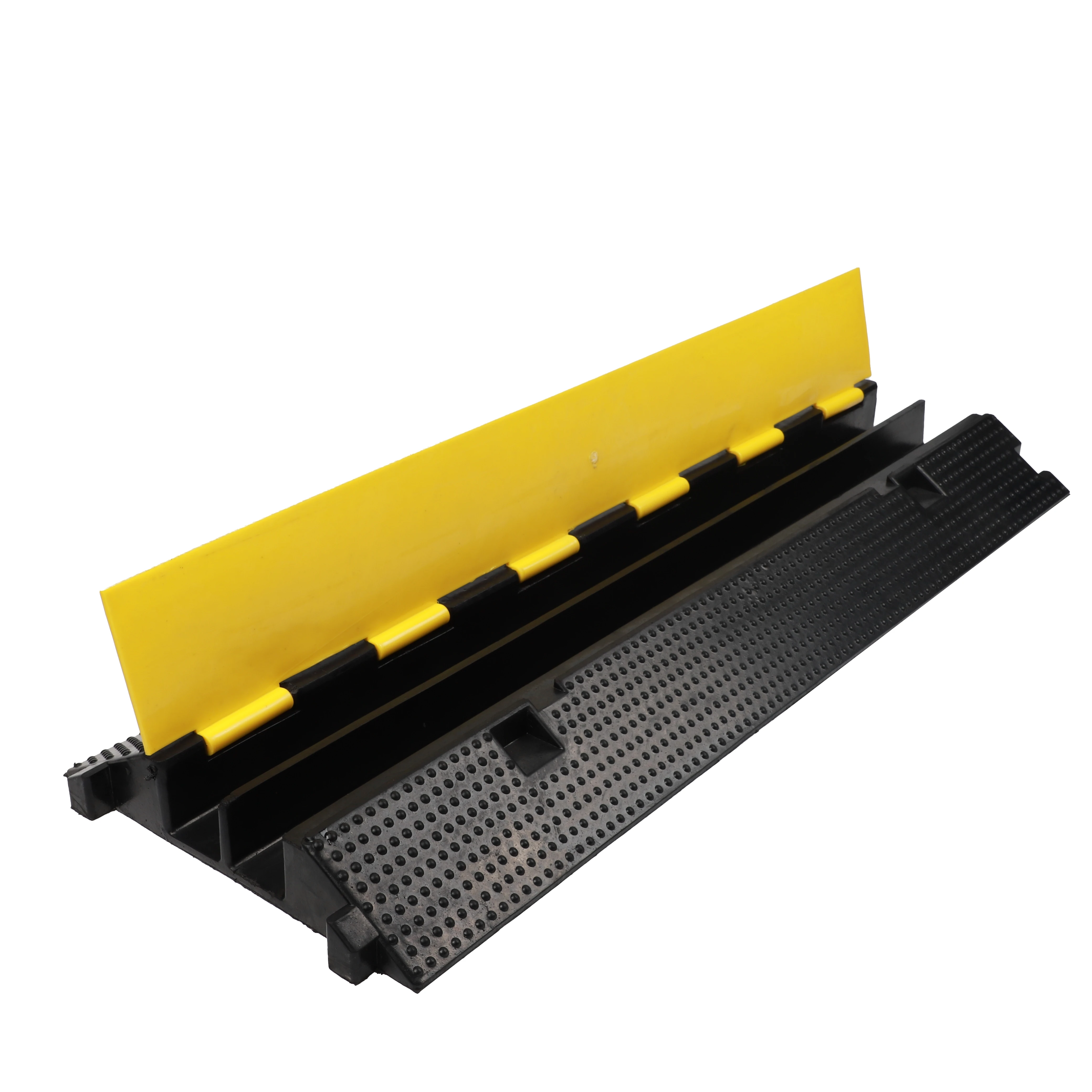 Heavy Duty 2 Channel Wire Hose Cord Protective Cover Rubber Speed Hump Protection Ramp Cable Guards Protector