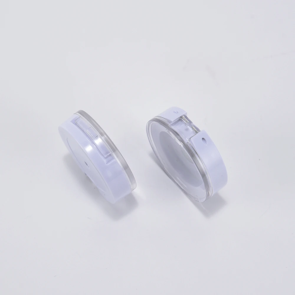 Classic design single plastic palette packaging empty bright white container clear cover eyeshadow case