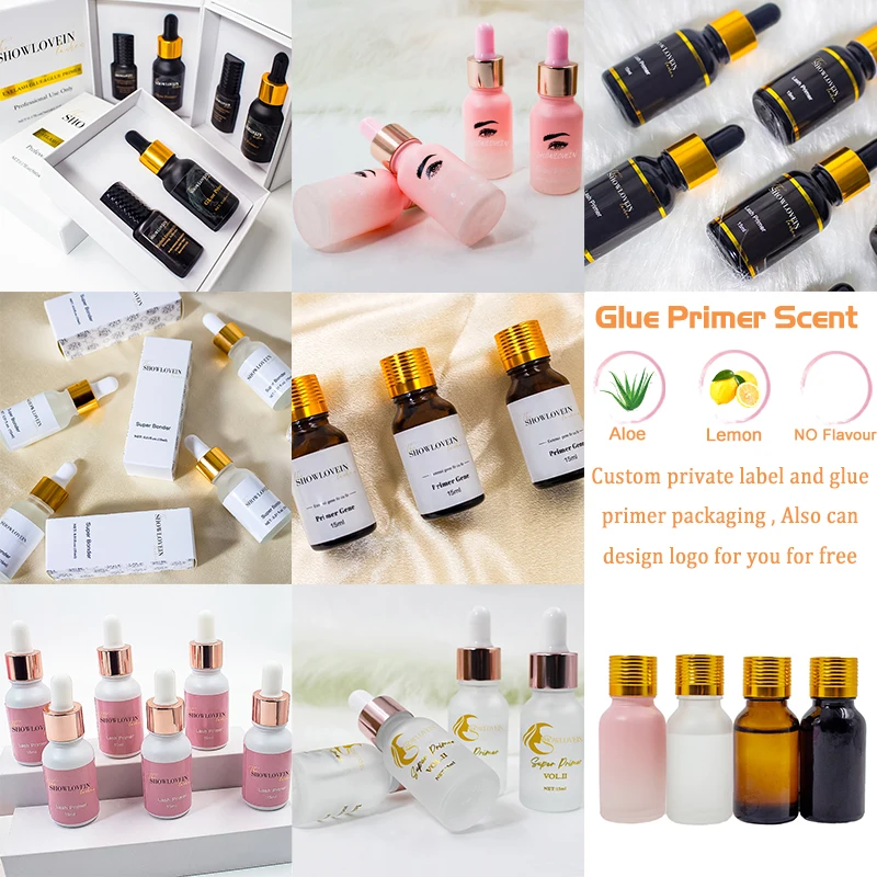Custom Lash Glue And Bonder Primer Kit Wholesale Lashes Eyelash Extension Glue With Bonder Primer