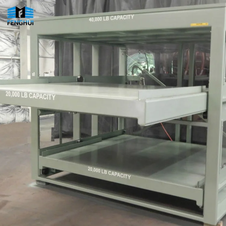 warehouse shelves Pneumatic Stamping Die Storage Roll Out Rack for mould maker heavy mould rack Customization