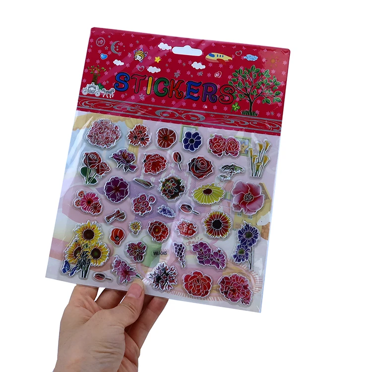 Custom 3D Cute Animals Soft Safe Eco-friendly Puffy stickers For Kids DIY