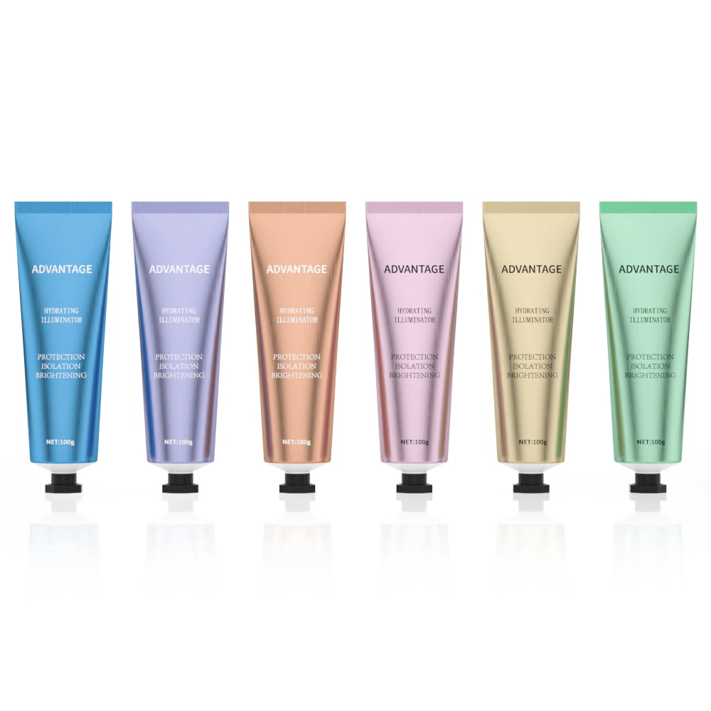 Custom collapsible cosmetics soft tube container pure metal aluminum beauty mask hand cream aluminum tube for cosmetics